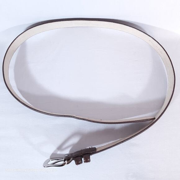 Kenneth Cole Mens Belt 38 Waist Darkest Brown Genuine Leather - Picture 5 of 14